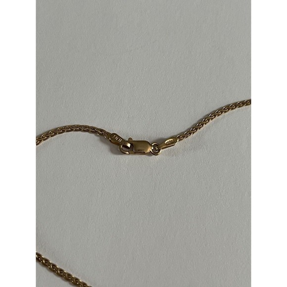 Vermeil Sterling Silver  .10ctw Diamond Flat V Wheat Necklace 16.5” 8.38G - Picture 16 of 16